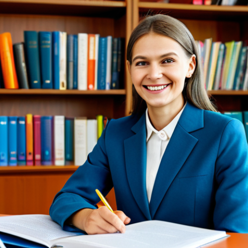 Home 6 **
"A professional female child psychologist in a modest, stylish business suit, sitting at a desk in a bright, modern office in Moscow. She is smiling warmly, looking directly at the viewer. Bookshelves filled with psychology texts are visible in the background. Safe for work, appropriate content, fully clothed, professional, perfect anatomy, natural proportions, high quality."
**